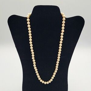 MARVELLA Vintage Faux Pearl Single Strand Necklace